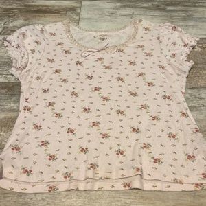 Vintage Floral Lace Milkmaid Top